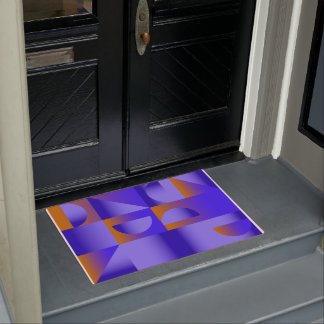 時カラフル間抽象芸術勾配のモダン収集 ドアマット