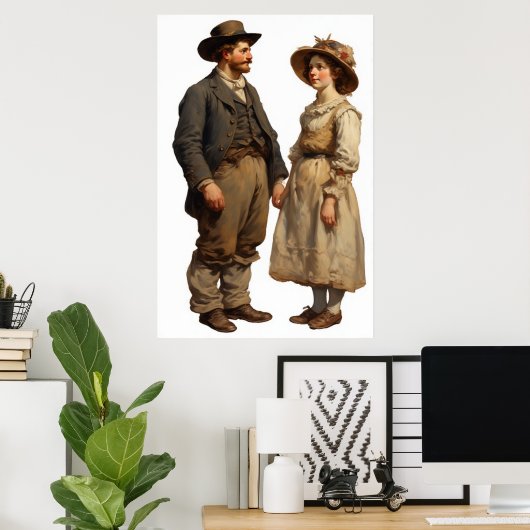 時シンプル間 ポスター (ホームオフィス)