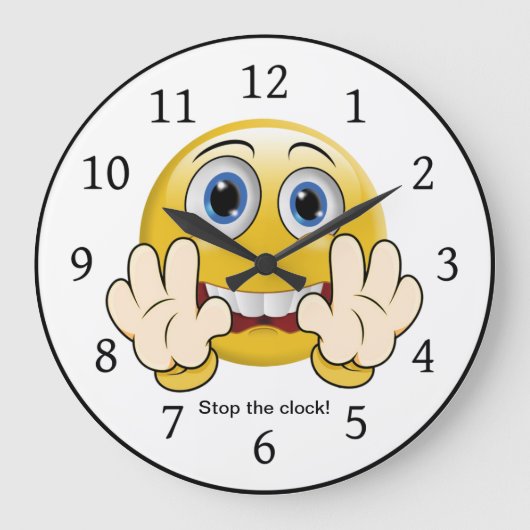 『時ストップ計』 ラージ壁時計 (正面)