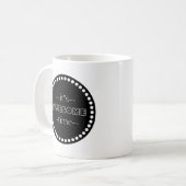 時パーソナライズされた間素晴らし黒白 コーヒーマグカップ (正面左)