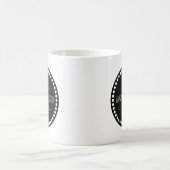 時パーソナライズされた間素晴らし黒白 コーヒーマグカップ (中央)