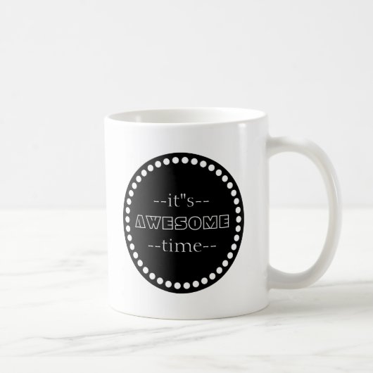 時パーソナライズされた間素晴らし黒白 コーヒーマグカップ (右)