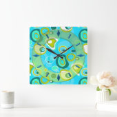 時モダン計デザイン スクエア壁時計 (ホーム)