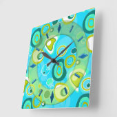 時モダン計デザイン スクエア壁時計 (傾斜)