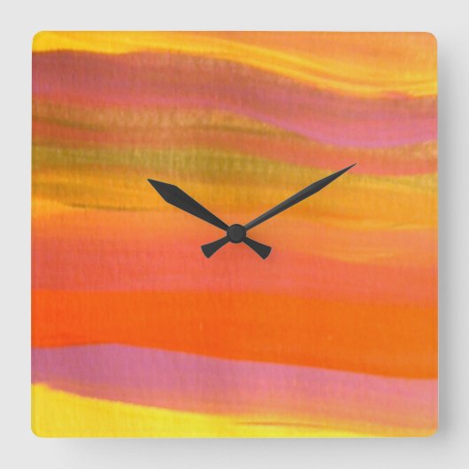 時モダン計 スクエア壁時計 (正面)