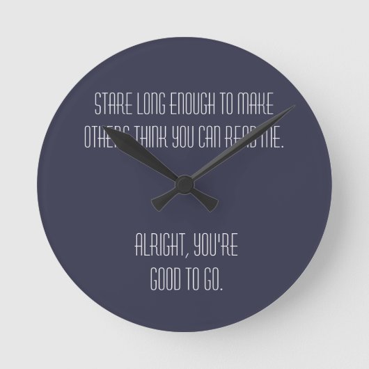 時ユーモアのある計 ラウンド壁時計 (正面)