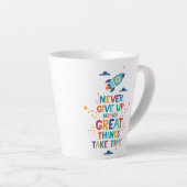 時与え間を要す素晴らしるため カフェラテマグ (右アングル)