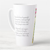 時代のない美しい古代の戸口母の日の詩 カフェラテマグ (左アングル)