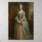 "時代のエレガンス | 1700年代のイギリスの貴婦人の肖像画 ポスター (正面)