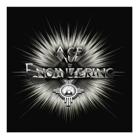 時代のエンジニアリングタイポグラフィ作品 フォトプリント (正面)