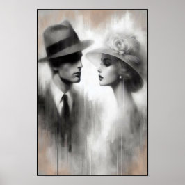 時代の抽象芸術忘れの囁き ポスター