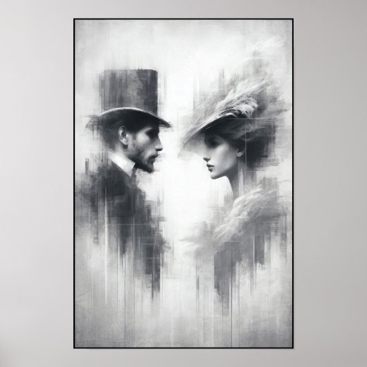 時代の抽象芸術忘れの囁き ポスター (正面)