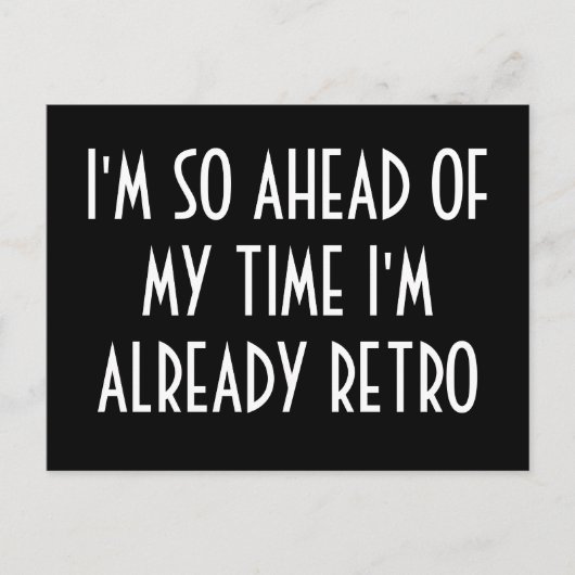 時代を先取りしすぎてすでにレトロな私 ポストカード (正面)