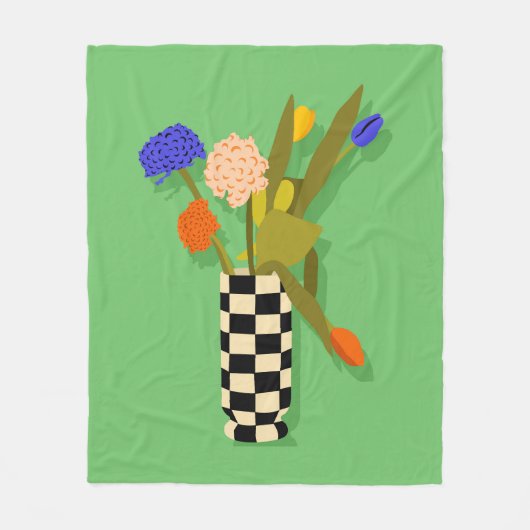 時代を超えたポット フリースブランケット (正面)