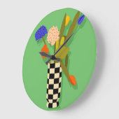 時代を超えたポット ラージ壁時計 (傾斜)