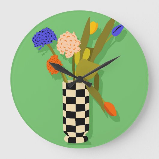 時代を超えたポット ラージ壁時計 (正面)