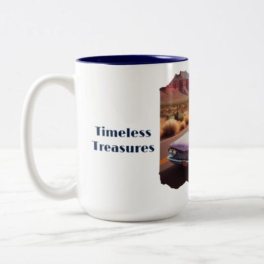 時代を超えた宝物、無限の思い出コーヒーマグ ツートーンマグカップ (左)