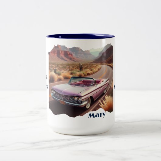 時代を超えた宝物、無限の思い出コーヒーマグ ツートーンマグカップ (中央)