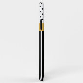 時代を超えた白黒ストライプ、水玉模様パターン Case-Mate iPhoneケース (裏面/右)