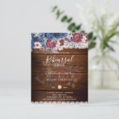 時代を超えるルースティック ブルー バーガンディ フローラルレース ウェディング (スタンド正面)