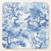 時代を超え伝統的た日本の季節的コースター スクエアペーパーコースター (正面)