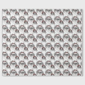 時代を超越したアフリカ系アメリカ人サンタ ラッピングペーパー (フラット)