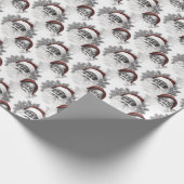 時代を超越したアフリカ系アメリカ人サンタ ラッピングペーパー (角)