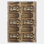 時代を超越したエジプトの金毛猫 スローブランケット (正面縦)