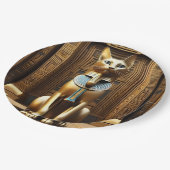 時代を超越したエジプトの金毛猫 ペーパープレート (アングル)