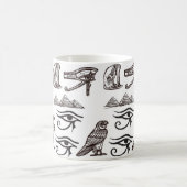 時代を超越したエジプト古美術デジタルパターン コーヒーマグカップ (中央)