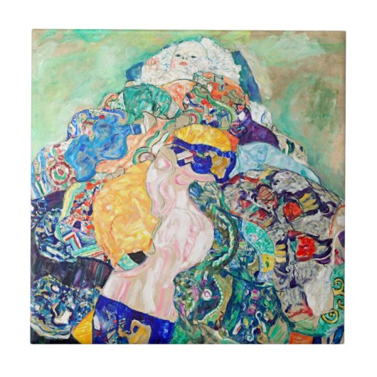 時代を超越したエレガンスをクリムトのベビーで受け入れる タイル (正面)