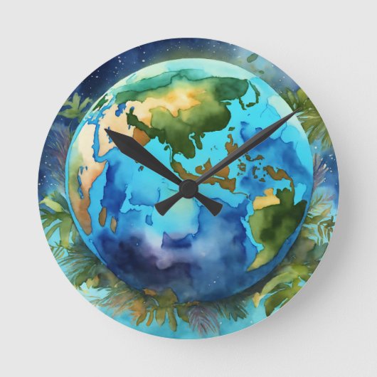 時代を超越したエレガンスユニーク:デザイン時計 ラウンド壁時計 (正面)