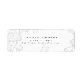 時代を超越したエレガンス：イチョウ住所 シール