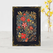 時代を超越したエレガンス カード (黄色い花)