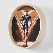 時代を超越したエレガンス:ナチュラルウッドラウンドフレーム» 壁時計 (傾斜)