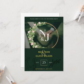 時代を超越したエレガンス：フローラ結婚式招待状 招待状