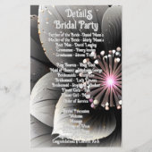 時代を超越したエレガンス：ブラック&シルバー結婚ブロッサム (正面)