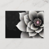 時代を超越したエレガンス:ブラック&シルバー結婚ブロッサム エンクロージャーカード (裏面)