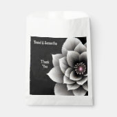 時代を超越したエレガンス:ブラック&シルバー結婚ブロッサム フェイバーバッグ (正面)