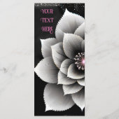 時代を超越したエレガンス：ブラック&シルバー結婚ブロッサム メニュー (裏面)