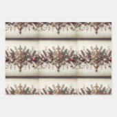 時代を超越したエレガンス:ヴィンテージクリスマス ラッピングペーパーシート (正面2)