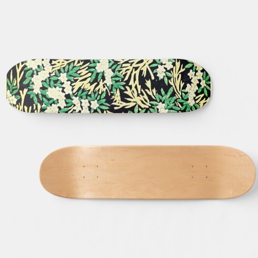 時代を超越したエレガンス：森イラストレーションヴィンテージ スケートボード (横)