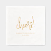 時代を超越したエレガントな結婚式 箔ナプキン (正面)