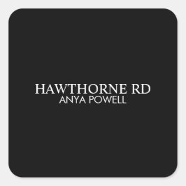 時代を超越したタイポグラフィビジネスロゴ スクエアシール