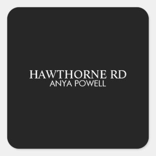 時代を超越したタイポグラフィビジネスロゴ スクエアシール