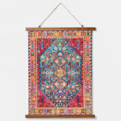 時代を超越したタペストリーカラフル:モロッコ伝統 吊り下げ型タペストリー (正面)