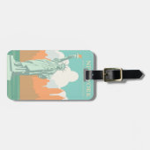 時代を超越したニューヨーク市の自由の女神 ラゲッジタグ (正面横)