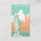 時代を超越したニューヨーク市の自由の女神 名刺 (裏面)