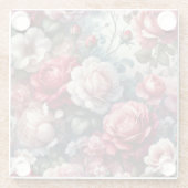 時代を超越したバラフローラチャーム ガラスコースター (裏面)