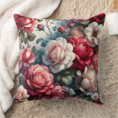 時代を超越したバラフローラチャーム クッション (ブランケット)